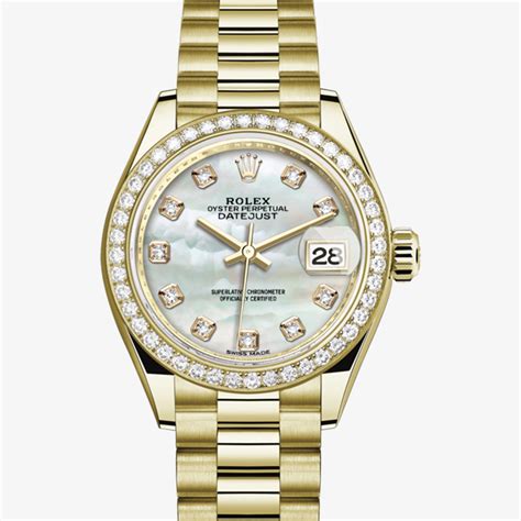 lady datejust rolex gold